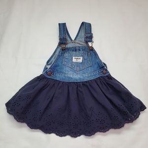 Oshkosh B'gosh girl's overalls Jean dress.